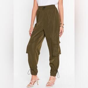 Nasty Gal Cargo Back There High-Waisted Drawstring Pants NWT